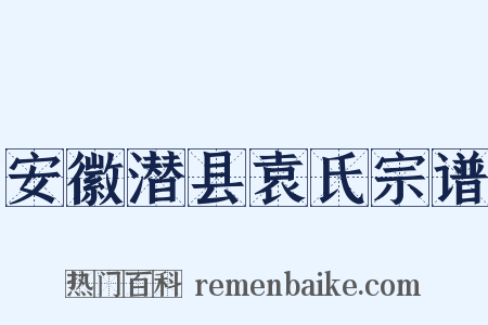 安徽潜县袁氏宗谱是什么意思的图片